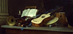 Still Life With Musical Instruments — Anne Vallayer-coster