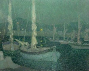 Rocky Inlets By Moonlight — Henri Le Sidaner