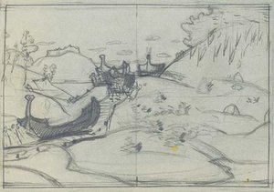 Composition Sketch For ''they Drag Them Along'' — Nicholas Roerich