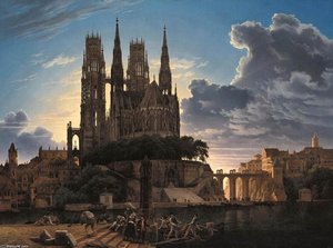 Medieval Town By Water — Karl Friedrich Schinkel, Neoclassicism