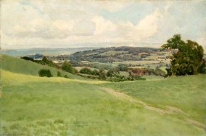 View Of North Downs In East Surrey — Ernest C. Christie, Impressionism