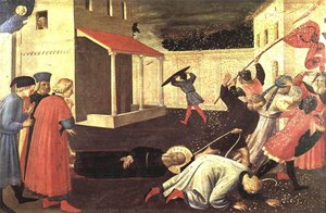 The Martyrdom Of St Mark (linaioli Tabernacle) — Fra Angelico, Renaissance Humanism