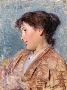 Portrait Of A Woman In A Kimono — Tony Robert-fleury