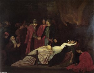 The Reconciliation Of The Montagues And Capulets Over The Dead Bodies Of Romeo And Juliet — Sir Frederic Lord Leighton