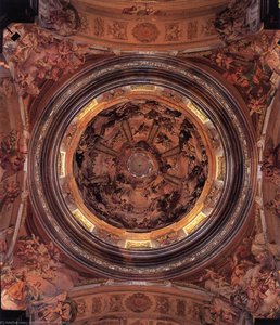 Decoration Of The Dome — Johann Michael Rottmayr, Baroque
