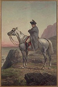 Portrait de Napoléon Ier à cheval à Sainte Hélène