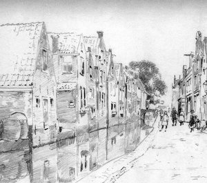 Canal In Dutch Town — Cornelis Vreedenburgh