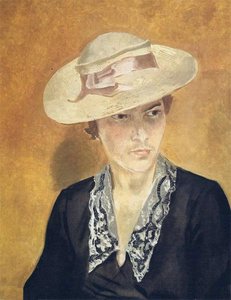 Portrait Of S.i.l. In A Straw Hat — Aleksandr Deyneka