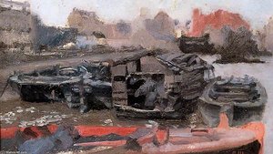 Boats Moored On The Thames — Paul Fordyce Maitland