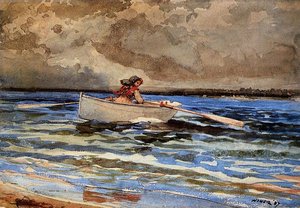 Rowing At Prout's Neck — Winslow Homer, American Realism