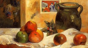 Still Life With Japanese Print — Eugène Henri Paul Gauguin, Post-impressionist Style