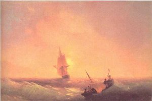 After Shipwreck — Ivan Konstantinovich Aivazovsky, Romanticism