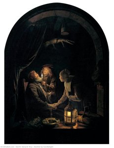 Dentist By Candlelight — Gerrit Dou, Baroque