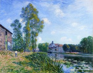 The Loing At Moret In Summer — Alfred Sisley