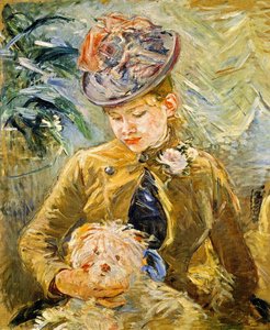 Girl With A Dog — Berthe Morisot, Impressionist Style