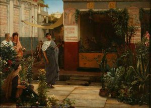 A Roman Flower Market — Lourens Alma Tadema