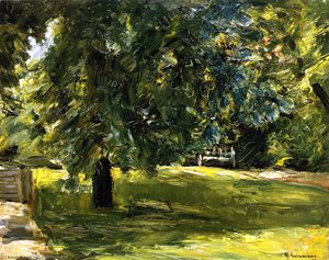 Garden Bench Beneath The Chestnut Tree In The Wannsee Garden — Max Liebermann, Impressionism