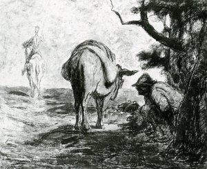 Don Quichotte Et Sancho Pança, Huile Sur Panneau Gift Quichotte And Sancho Pança, Oil On Panel — Honoré Daumier