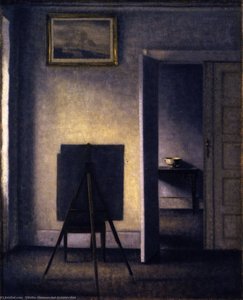 Interior With The Artist's Easel — Vilhelm (hammershøi)hammershoi, Symbolism