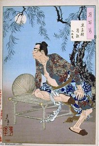 The Village Of The Shi Clan In Moonlight — Tsukioka Yoshitoshi
