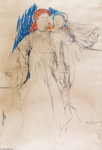 Two Laughing Women — Filipp Andreevich Maliavin