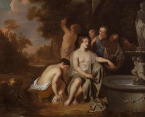 Diana And Her Nymphs At A Fountain — Питер Ли