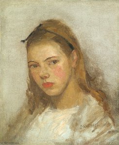 Portrait Of A Young Girl — Joseph M Raphael