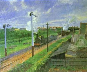 The Train, Bedford Park — Camille Pissarro
