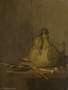 Still life with jug of stoneware