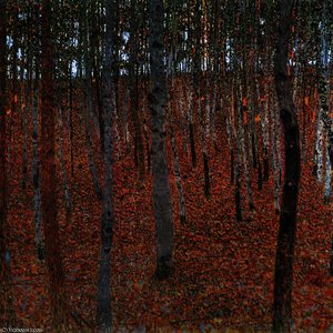 Forest Of Beech Trees — Gustav Климпт, Art Nouveau