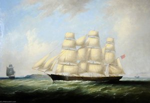 The 'percy Douglas' Of Liverpool Off A Coast With Other Vessels — Philip John Ouless