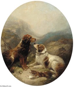 Two Setters With The Day's Bag — Džordž Armfild (smit)