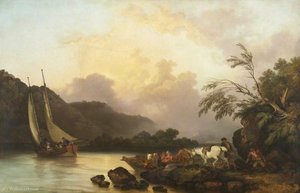 Belle Isle, Windermere, In A Calm — Philip James De Loutherbourg