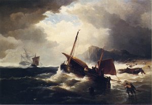 The Morning After The Wreck — Edward Moran