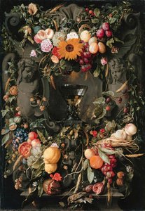 Fruits and Flowers with Wine Glass