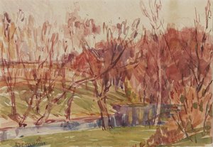Landscape With Stream And Trees — Charles Demuth