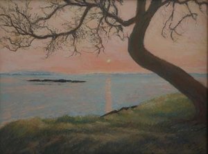 Campsite At Sunset Point, (painting) — Mary Agnes Yerkes