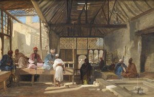 Interior Of A Coffee Shop, Cairo — Frederick Goodall