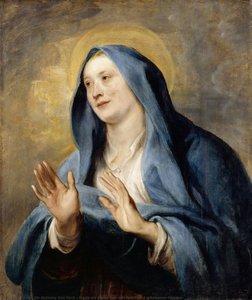 Maria Als Mater Dei (mit Fürbittend Erhobenen Händen) — Sir Anthony Van Dyck, Eleganter Barockstil