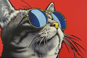 Crimson Gaze: A Study In Reflected Light — Jacques Villedieu, Pop Art (comic Strip Aesthetic)