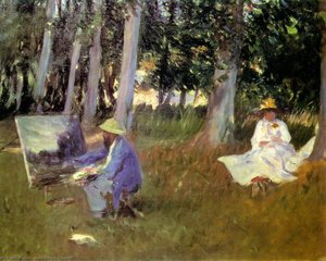 Claude Monet Painting — John Singer Sargent, Impressionism