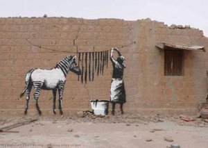 Washing Zebra Stripes — Banksy