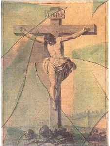 Trompe L'oeil Au Verre Cassé (crucifixion) — Jacques Gamelin