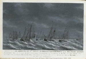 The Batavian Fleet Off Veere, 1800, Engel Hoogerheyden, 1800 - 1809 — Engel Hoogerheyden