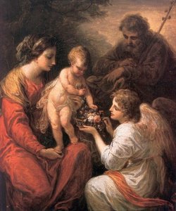 Holy Family With An Angel — Angelica Kauffmann (maria Anna Angelika)