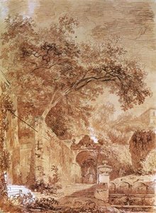 Fontanone, At The Villa D'este In Tivoli — Jean-honoré Fragonard