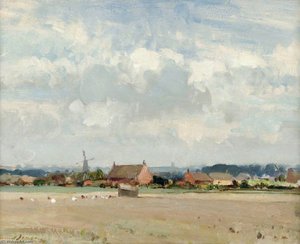 A Stubble Field Near Ludham, Norfolk — Edward Brian Seago