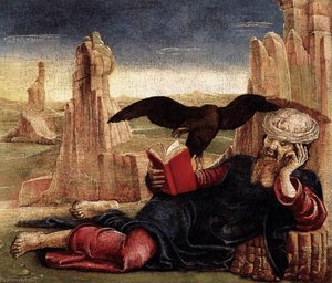 St John The Evangelist On Patmos — Cosmè Tura