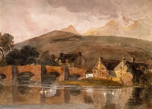 Village By A River — Peter De Wint