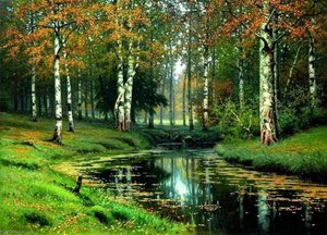 Golden Autumn (also Known As Landscape With River) — Efim Efimovich Volkov